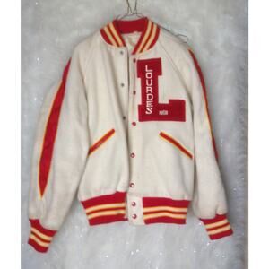 Vintage Butwin Varsity Jacket Lourdes Size 40 READ AS IS